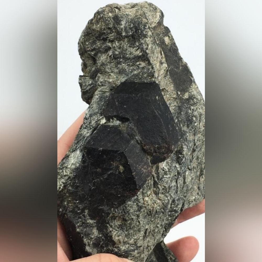 Metamorphic schist, metamorphosis mica, Garnet mica in schist,Opaque garnets